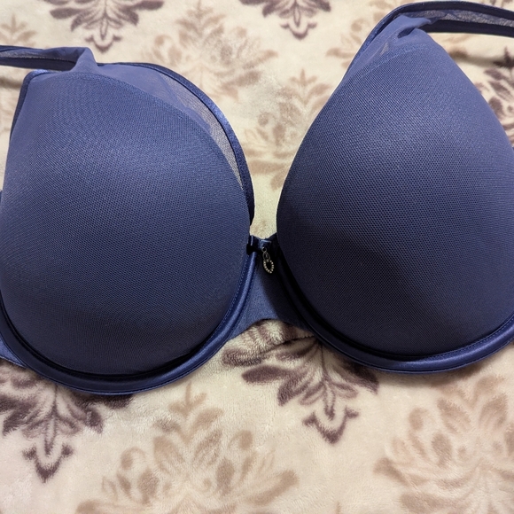 Victoria's Secret Blue Sheer Mesh Push-Up Bra 36DDD - Picture 1 of 5
